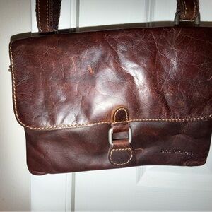 Brown Leather Crossbody Bag with Vintage Charm